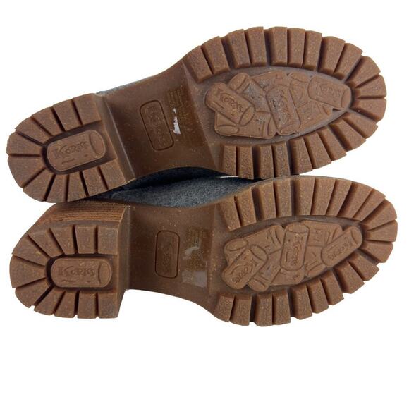 KORKS EVIE‎ LACE UP WOOL HEELED HIKER ANKLE BOOTIE IN GRAY NWOB WOMEN'S SIZE 8M - Picture 10 of 13